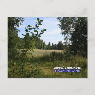 Cartão Postal Verões Doce na Finlândia Suomi