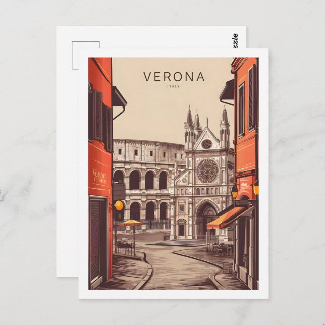 Cartão Postal Verona Italy Famous Viagem Place (Frente/Verso)