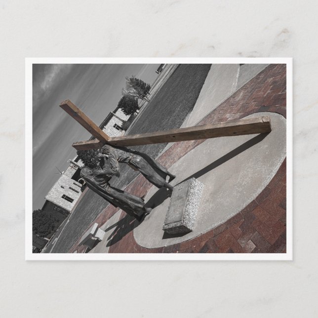 Cartão Postal Veronica Limpa o Rosto de Jesus (Frente)