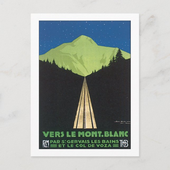 Cartão Postal Vers le Mont Blanc (Frente)