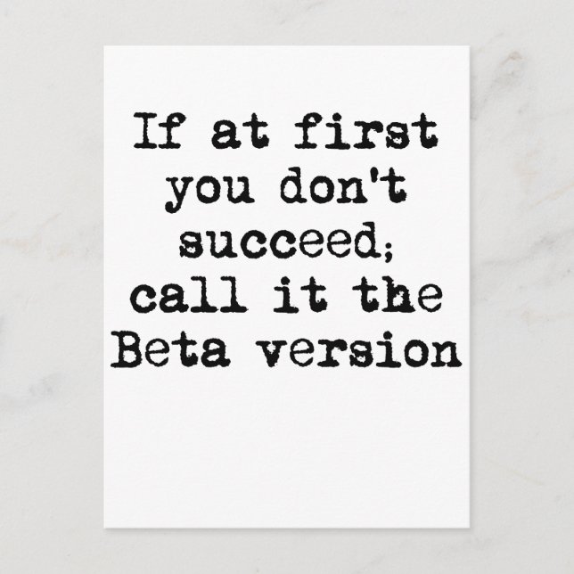 Cartão Postal Versão Beta (Frente)