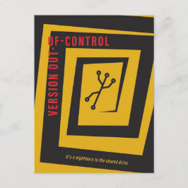 Cartão Postal Version Control - Vintage movie poster parody