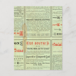 Cartão Postal Verso Estado do Texas