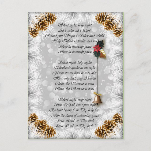 Cartão Postal Verso noturno silencioso (Frente)