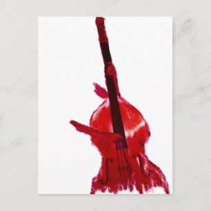 Cartão Postal Versões vermelhas da imagem do baixo da orquestra