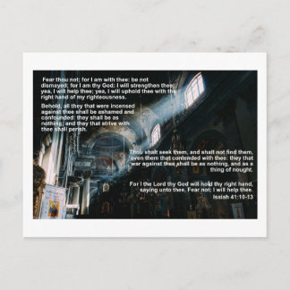 Cartão Postal versos de Isaiah 41 - ajuda e conforto