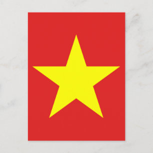 Cartão Postal Vertical da Bandeira do Vietnã com E