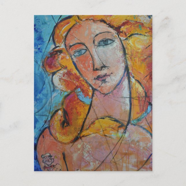 Cartão postal vertical da beleza eterna (Frente)