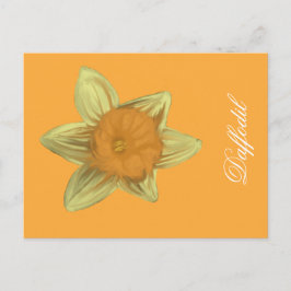 Cartão Postal Vertical Daffodil Laranja