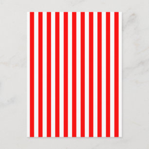 Cartão Postal Vertical Red & White Stripes