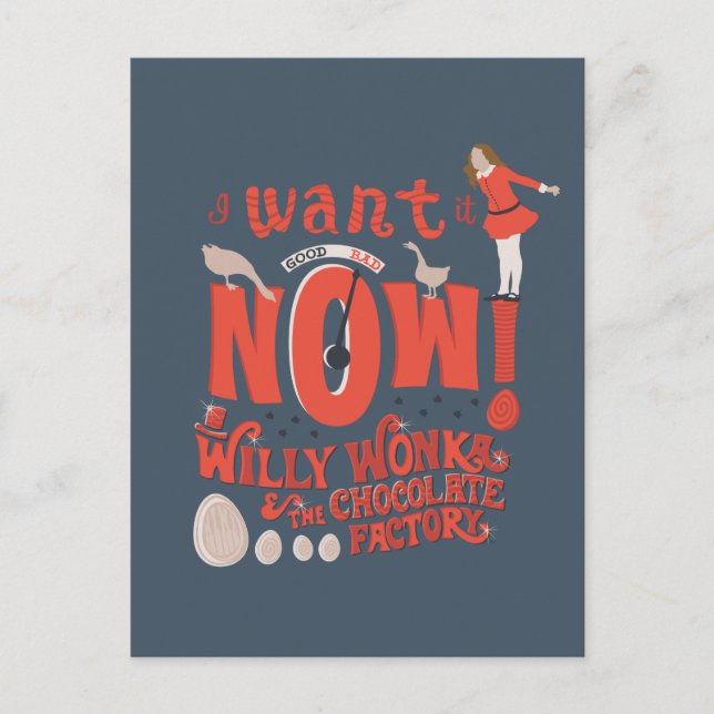 Cartão Postal Veruca Salt - Eu Quero Agora! (Frente)
