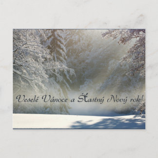 Cartão Postal Veselé Vánoce a Šťastný Nový rok! Postar placa