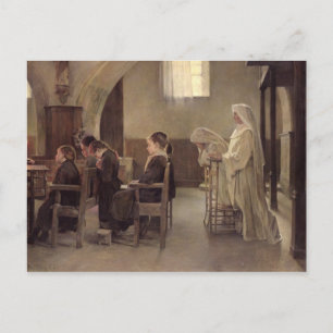 Cartão Postal Véspera da Primeira Comunhão, antes de 1890