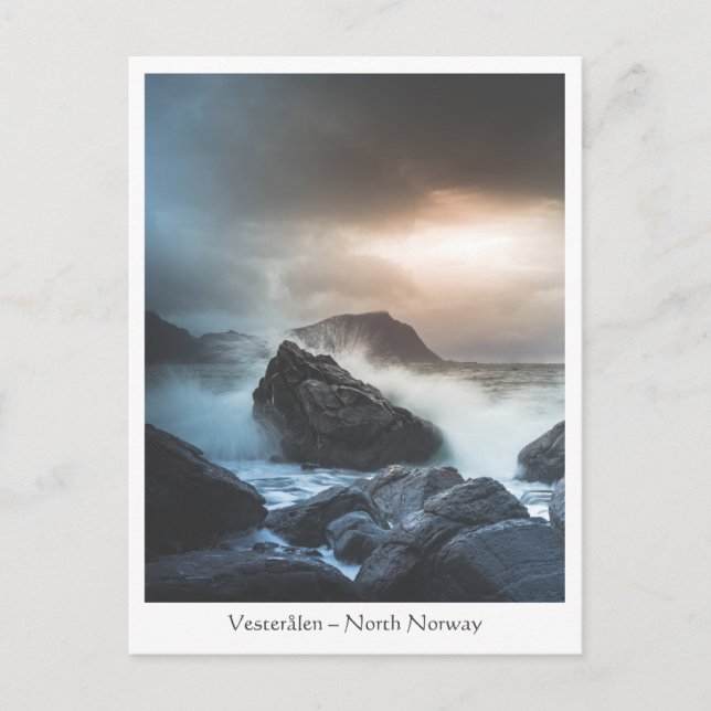 Cartão Postal Vesterålen Noruega (Frente)