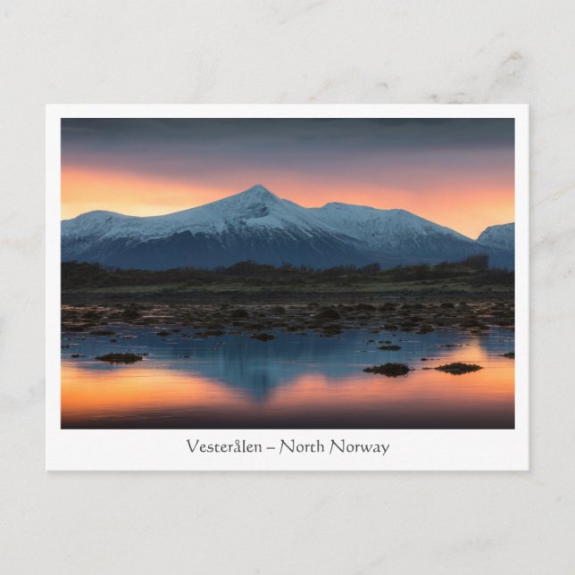 Cartão Postal Vesteralen Norway Sunrise (Frente)