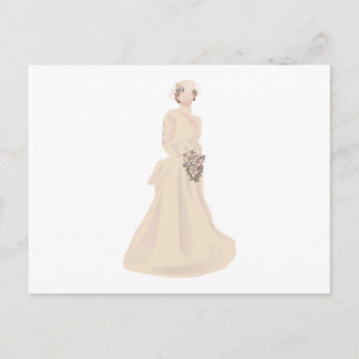 Cartão Postal Vestido Casamento Vitoriano