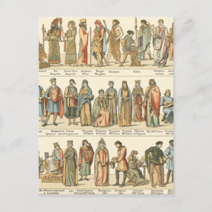 Cartão Postal Vestido Civil Histórico