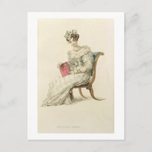 Cartão Postal Vestido de noiva, prancha de moda do Repo de Acker