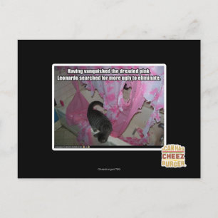 Cartão Postal Vestido o pavoroso rosa