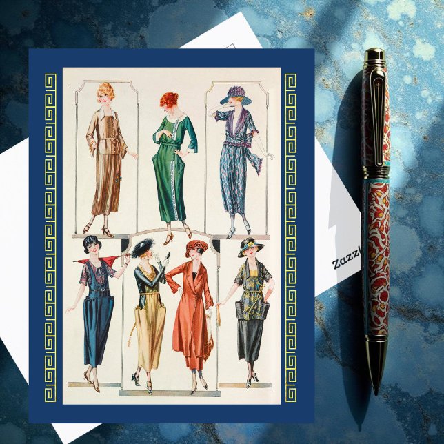 Cartão Postal Vestidos primavera. (1920) (Criador carregado)