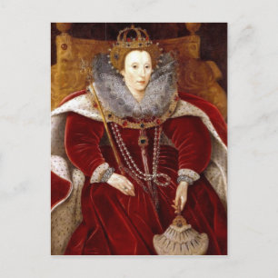 Cartão Postal Vestidos Vermelhos de Elizabeth I
