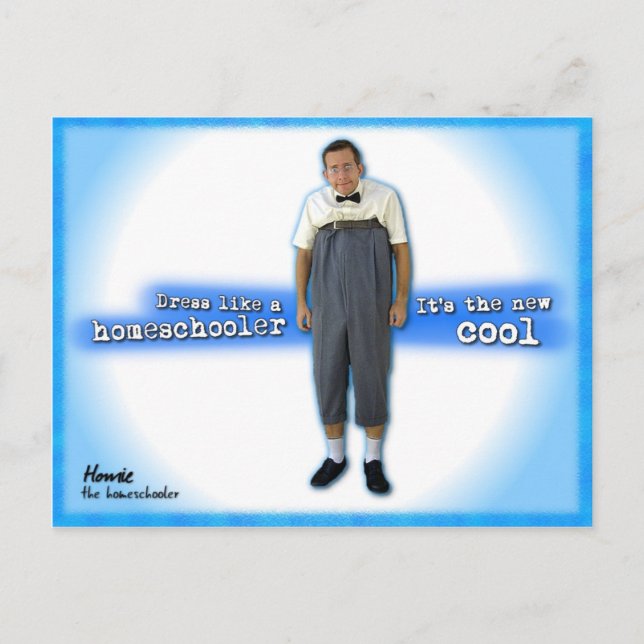 Cartão Postal Vestir como um colega de casa (Frente)