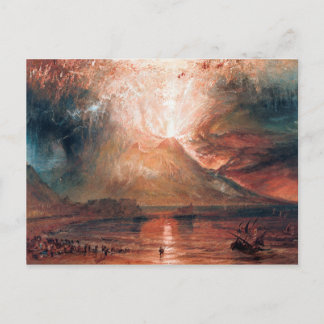 Cartão Postal Vesúvio em Erupção por J. W. Turner (1820)