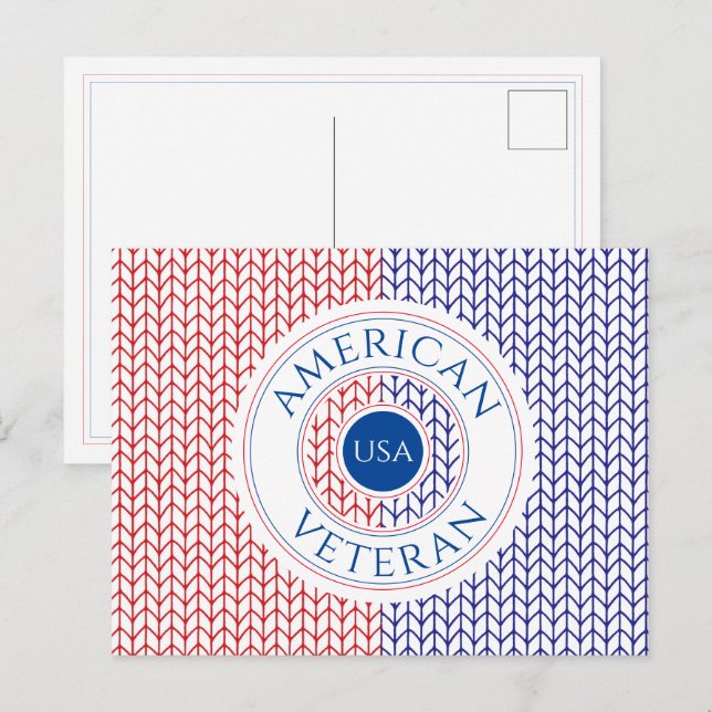 Cartão postal VETERAN AMERICAN (Frente/Verso)