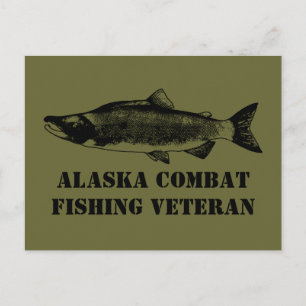 Cartão Postal Veterano da Pesca de Combate do Alasca