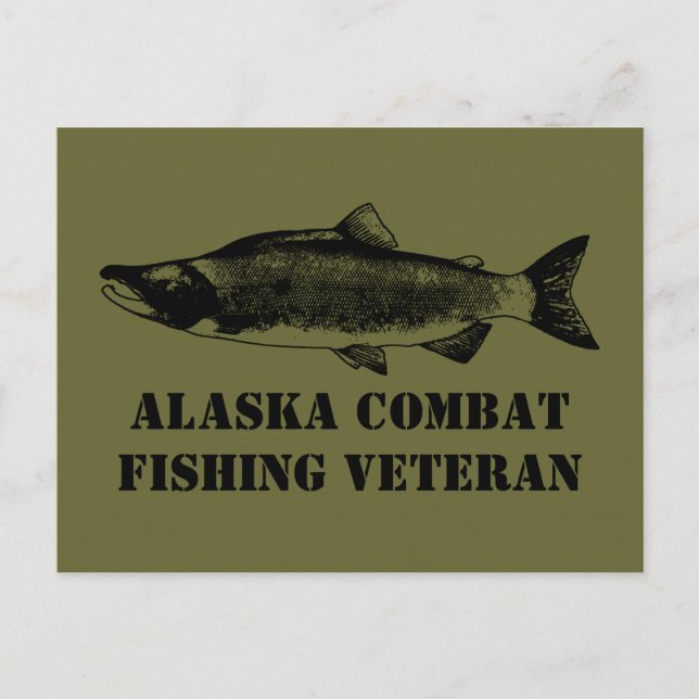 Cartão Postal Veterano da Pesca de Combate do Alasca (Frente)