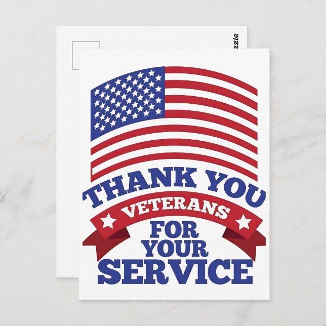 Cartão Postal Veteranos Dia 2025, Veteranos Dia 2026, Honrando S (Frente/Verso)