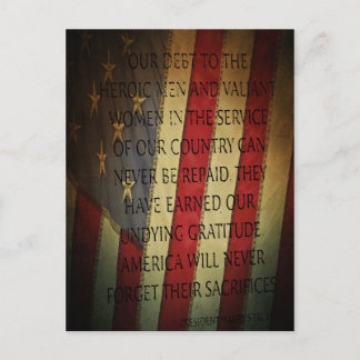 Cartão Postal Veteranos Dia Harry S. Truman