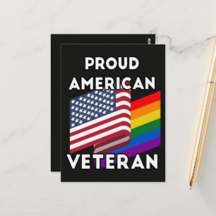 Cartão Postal Veteranos Lgbt - Bandeira Americana