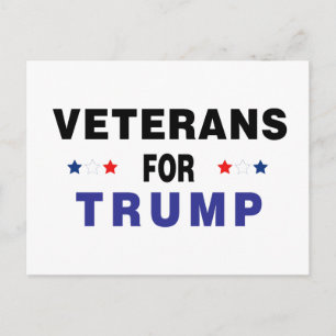Cartão Postal Veteranos Para Trump