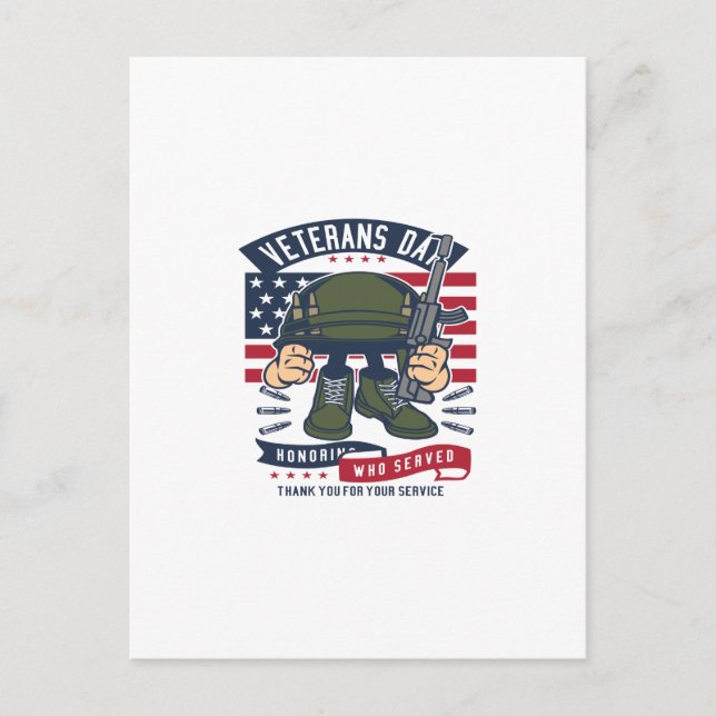 Cartão Postal Veterans Day (Frente)