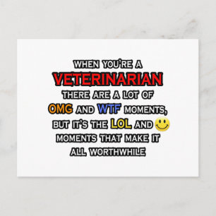 Cartão Postal Veterinário Engraçado... OMG WTF LOL