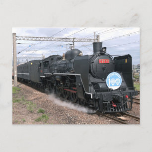 Cartão Postal Via férrea Taiwan CT272 locomotiva a vapor