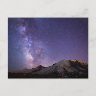 Cartão Postal Via Láctea & Mt. Rainier   Estado de Washington