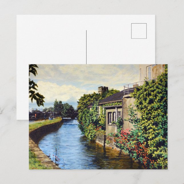 Cartão Postal Via Navegável Histórica na Irlanda (Frente/Verso)