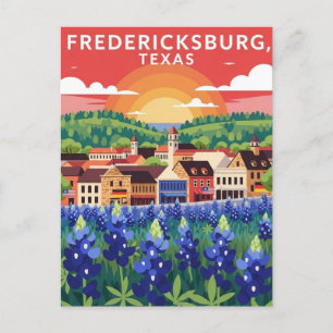 Cartão Postal Viagem a Fredericksburg Texas