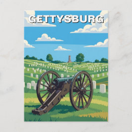 Cartão Postal Viagem a Gettysburg, Pensilvânia