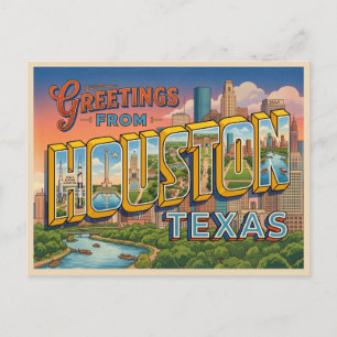 Cartão Postal Viagem a Houston Texas