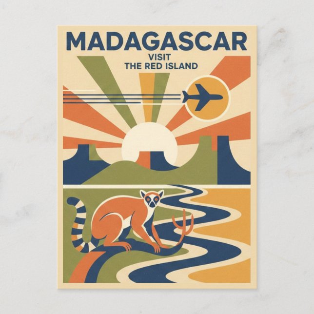 Cartão Postal Viagem a Madagascar (Frente)