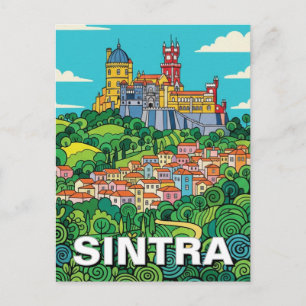 Cartão Postal Viagem a Sintra Portugal