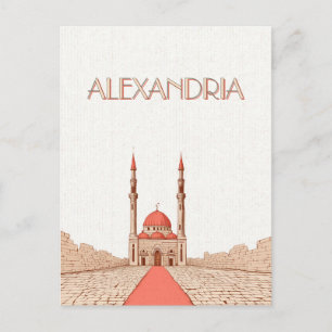 Cartão Postal Viagem Alexandria Egito