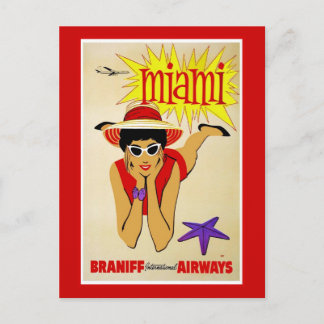 Cartão Postal Viagem América Impressão Retro Viage