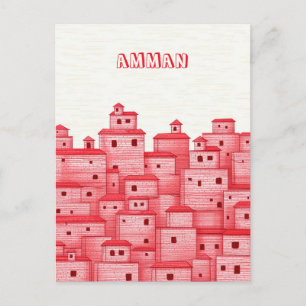 Cartão Postal Viagem Amman Jordânia