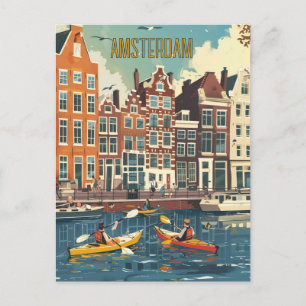 Cartão Postal Viagem Amsterdã Holanda
