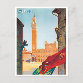 Cartão Postal Viagem antiga a Siena Itália