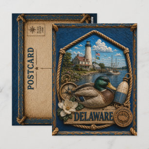 Cartão Postal Viagem Antiga em Delaware